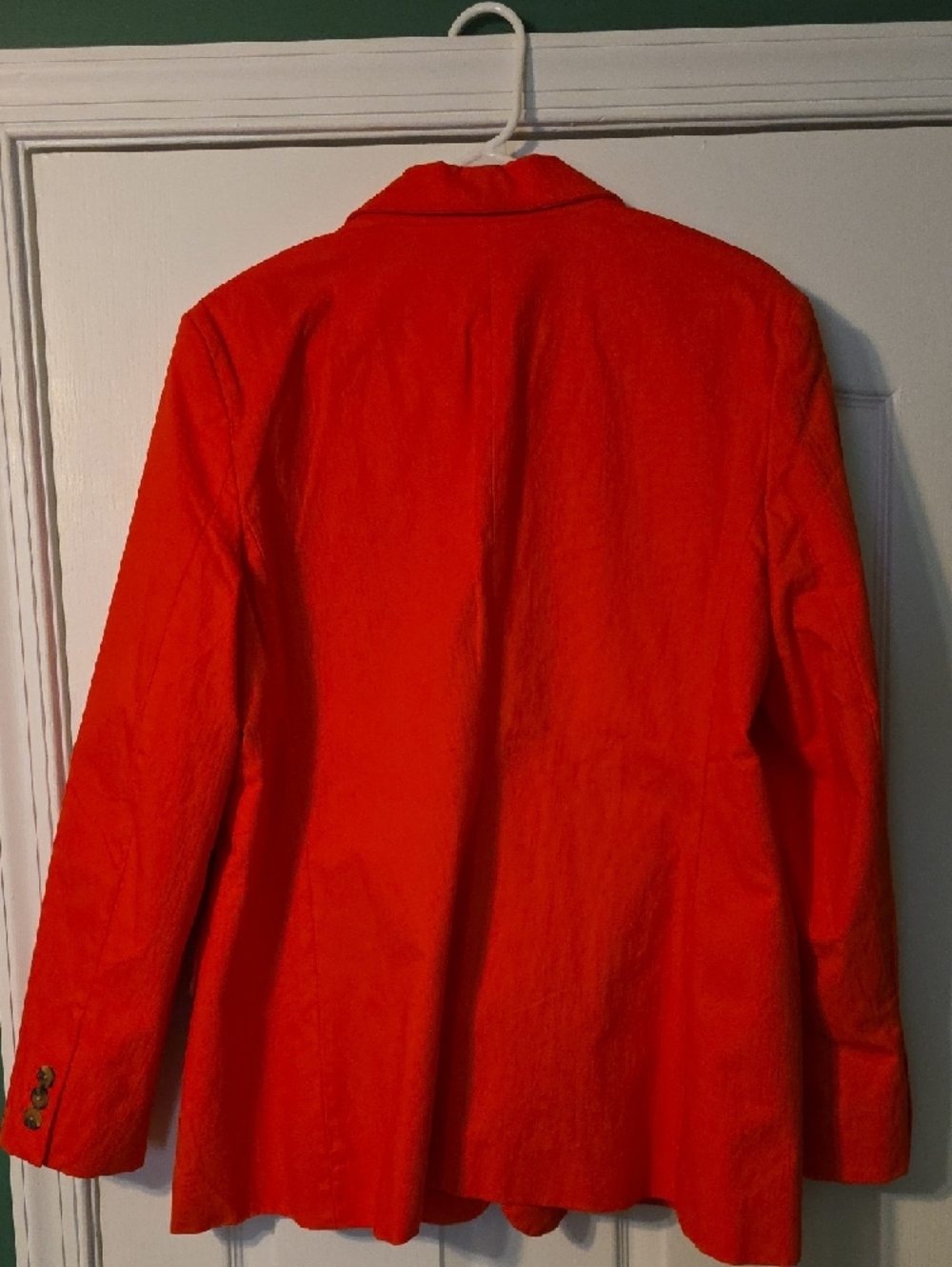 Women's Bright Red Single-Button Blazer Jacket - Picture 5 of 5